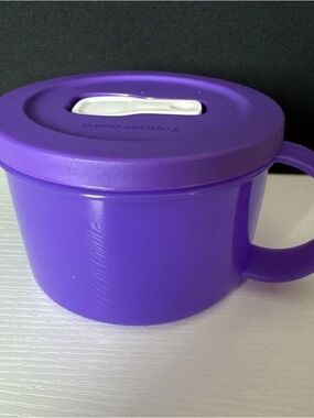 Tupperware Crystalwave Plus Soup Mug Purple 2 cup / 500ml new microwavable